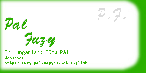 pal fuzy business card